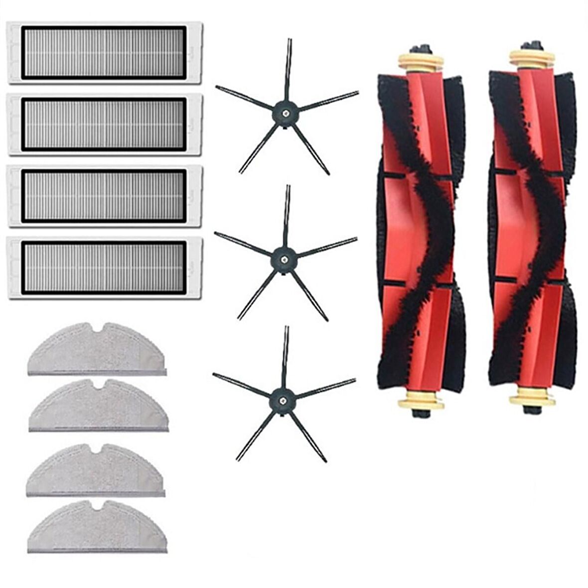 Roborock S5 Max Robot Süpürge Uyumlu 13'lü Yedek Parça Seti
